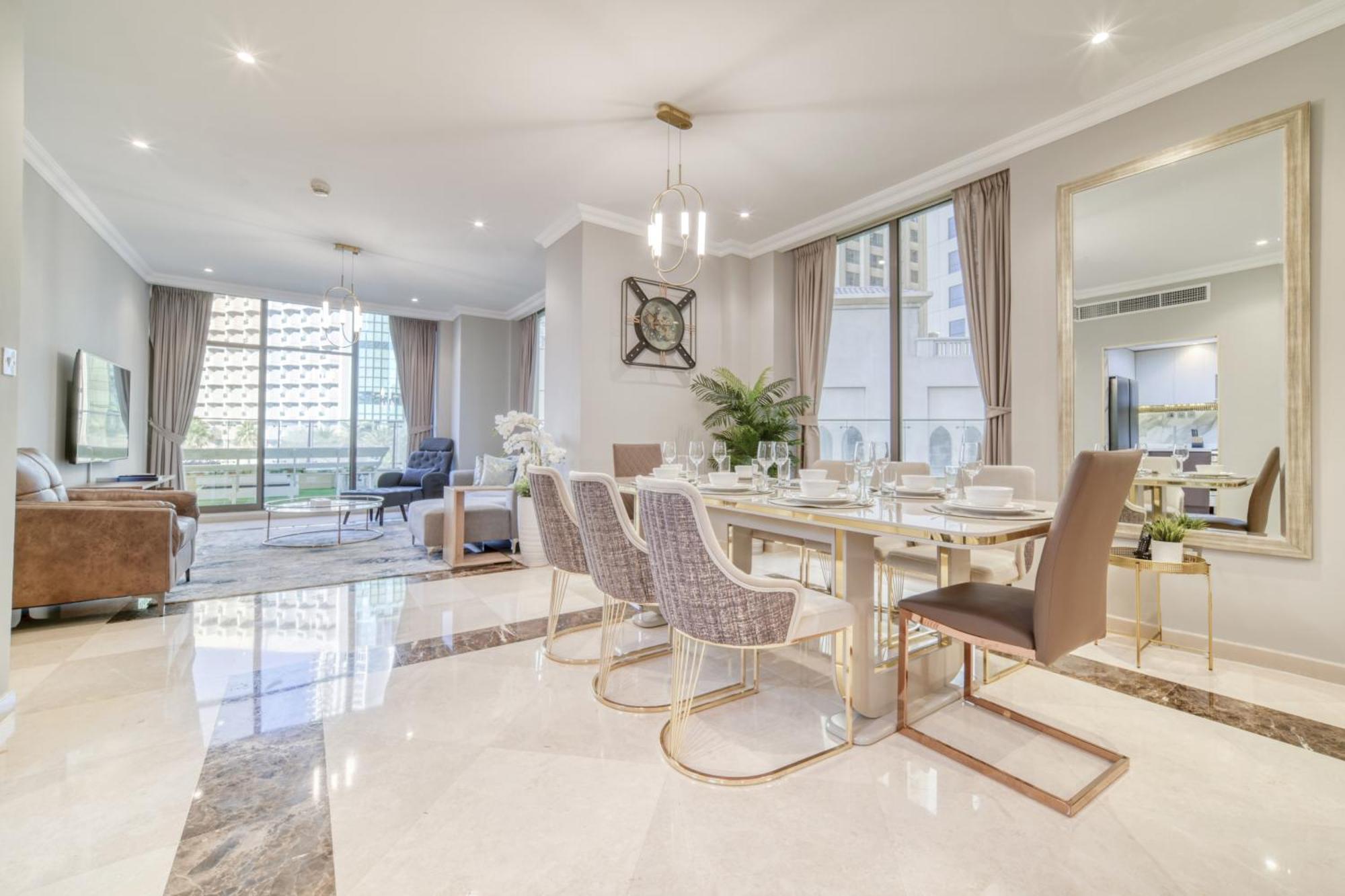 New! Sea View Luxurious 4 Bedroom Duplex Dubai Bagian luar foto